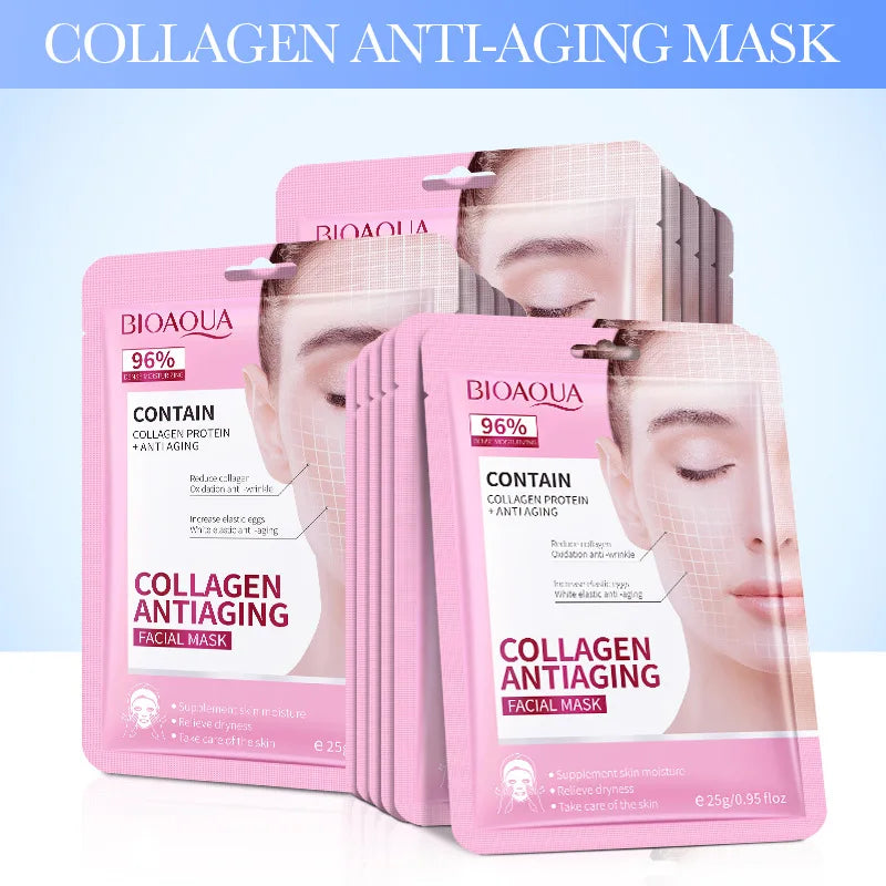 Collagen, Retinol and Hyaluronic Acid Asian Masks - 15pcs