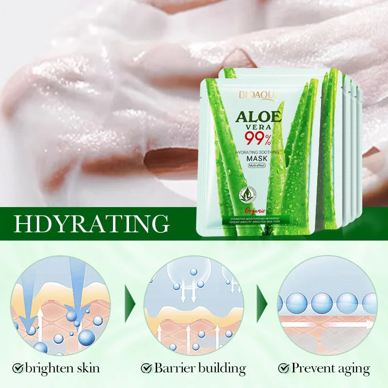 99% Aloe Vera Masks - 5/10pcs